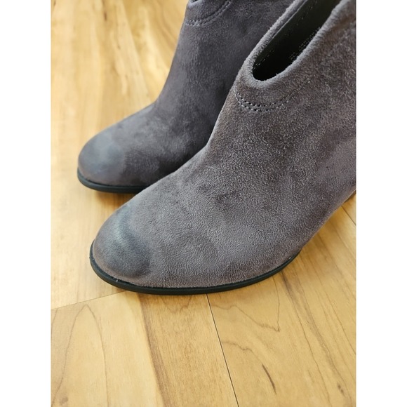 Cato Gray Suede Slip-on Mule Booties Sz 9M - Picture 5 of 8